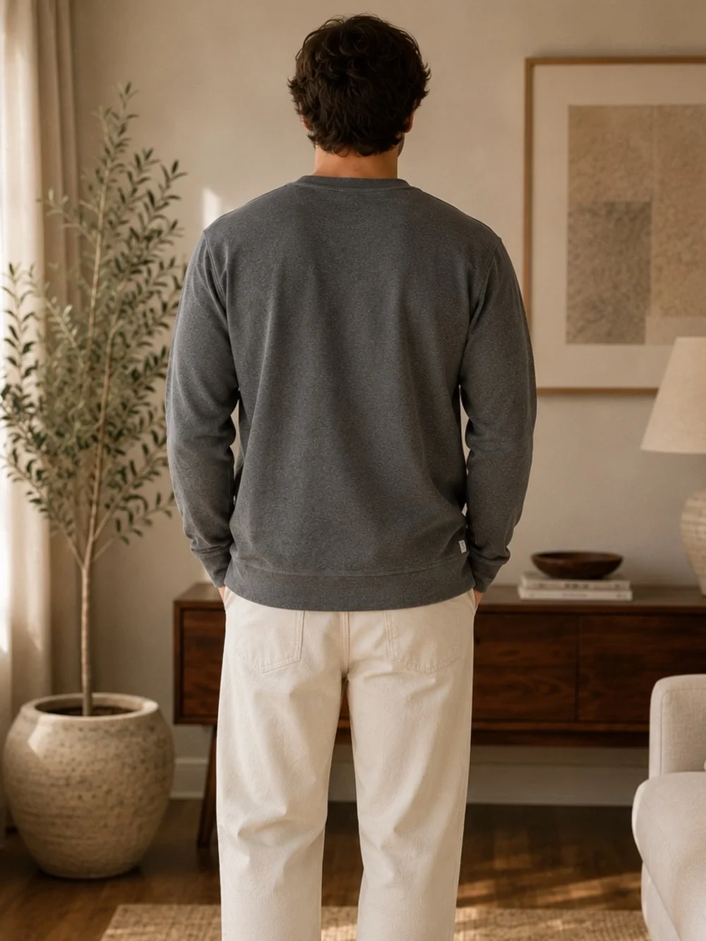 Men's The North Face Heavyweight Crewneck Sweatshirt XL Gray - Premium Essential